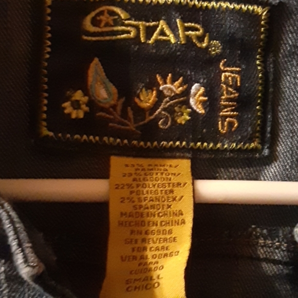 Star jeans crop Jean jacket sz small - Picture 2 of 6